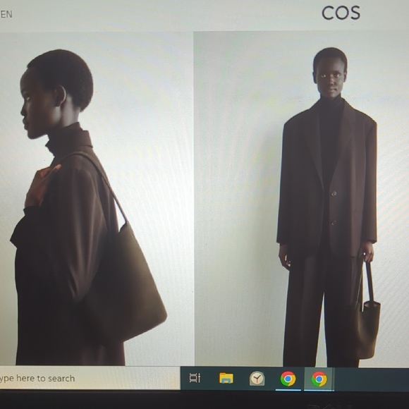 COS Paradigm Mini Tote Bag In Dark Brown Suede - Picture 8 of 8